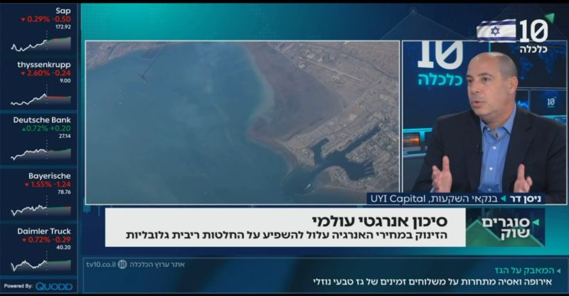 Nissan Dar discussing energy supply risks on Channel 10
